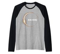 Solar Eclipse August 12 2026 8.12.2026 Design Raglan Baseball Tee
