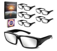 Solar Eclipse Glasses AAS Approved 2026 - ISO 12312-2:2015(E) & CE Certified,6 Pack Durable Plastic Eclipse Glasses for Direct Sun Viewing