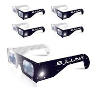 Solar Eclipse Glasses - CE and ISO Certified Safe Shades for Direct Sun Viewing - Made in the USA (5 Pack) by Soluna
