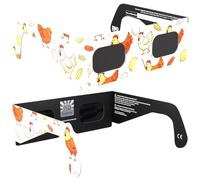 Solar Eclipse Glasses ISO 12312-2 & CE Certified - Safe Solar Viewing for Direct Sun & August 2026 Eclipse | Paper Cardboard Frame, Made in EU | For Kids & Adults | 2 Pack | Cluck