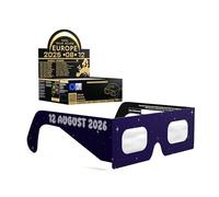 Solar Eclipse Glasses ISO 12312-2 & CE Certified - Safe Solar Viewing for Direct Sun & August 2026 Eclipse | Paper Cardboard Frame, Made in EU | For Kids & Adults | 50 Pack | Rocketrider