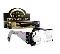 Solar Eclipse Glasses ISO 12312-2 & CE Certified - Safe Solar Viewing for Direct Sun & August 2026 Eclipse | Paper Cardboard Frame, Made in EU | For Kids & Adults | 100 Pack | Cipher
