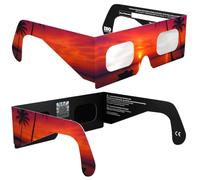 Solar Eclipse Glasses ISO 12312-2 & CE Certified - Safe Solar Viewing for Direct Sun & August 2026 Eclipse | Paper Cardboard Frame, Made in EU | For Kids & Adults | 2 Pack | Palms