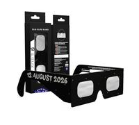 Solar Eclipse Glasses ISO 12312-2 & CE Certified - Safe Solar Viewing for Direct Sun & August 2026 Eclipse | Paper Cardboard Frame, Made in EU | For Kids & Adults | 10 Pack | Swing