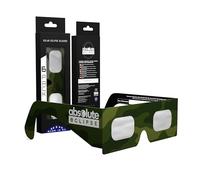 Solar Eclipse Glasses ISO 12312-2 CE Certified | Safe Solar Viewing Glasses UK | Paper Cardboard Frame | Total Solar Eclipse August 2026 | Made in EU | 6 Pack | Army