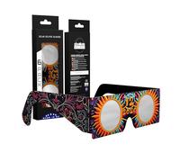 Solar Eclipse Glasses ISO 12312-2 CE Certified | Safe Solar Viewing Glasses UK | Paper Cardboard Frame | Total Solar Eclipse August 2026 | Made in EU | 6 Pack | Sunburst