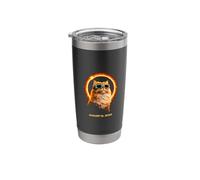 Solar Eclipse Watching Cat August 12 2026” Stainless Steel Insulated Tumbler