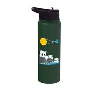 Solar eclipses Illustration Eclipse Glasses Polar Bears Stainless Steel Insulated Water Bottle