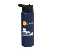 Solar eclipses Illustration Eclipse Glasses Polar Bears Stainless Steel Insulated Water Bottle