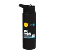 Solar eclipses Illustration Eclipse Glasses Polar Bears Stainless Steel Insulated Water Bottle