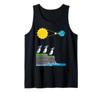 Solar eclipses Illustration Eclipse Glasses Puffin Lover Tank Top