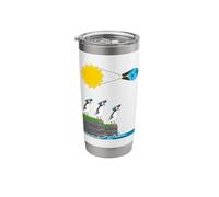 Solar eclipses Lover Funny Puffin with Eclipse Glasses Stainless Steel Insulated Tumbler