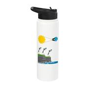Solar eclipses Lover Funny Puffin with Eclipse Glasses Stainless Steel Insulated Water Bottle