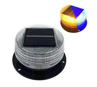 Solar Emergency Flashing Lights, Warning Light Wireless LED Strobe Beacon Amber Lights with Magnetic Base for Car Vehicle Truck (Yellow and blue)