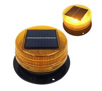 Solar Emergency Flashing Lights, Warning Light Wireless LED Strobe Beacon Amber Lights with Magnetic Base for Car Vehicle Truck (Yellow)