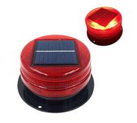 Solar Emergency Flashing Lights, Warning Light Wireless LED Strobe Beacon Amber Lights with Magnetic Base for Car Vehicle Truck (Red)