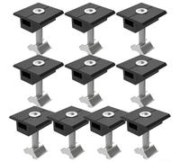 Solar End Clamp 30-35mm Aluminium Alloy Black(10Pcs Medium clamp)