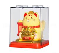 Solar Energy Driven Hand Waving Lucky Cat, Symbolizing Prosperity in Your Home (B)