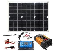 Solar Energy Kit - Flexible 12V Panels, 500W Inverter System, 30A Charge Controller, Home RV Trailer Integration, Durable Weather-Resistant Design | Remote Cabin Use, Energy Backup