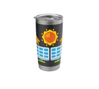 Solar Energy Power Panel Renewable Environmental Energy Stainless Steel Insulated Tumbler
