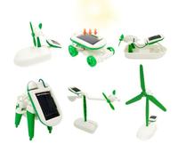 Solar Energy Science Kit - Educational Kit | DIY Experiments Building Project | Solar Boat Plane Windmill Powered Assembly Gift For Boys