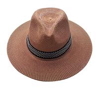 Solar Escape Hats Men’s Or Women's Hat Summer Sun Hat Beach Hat Male Casual Sun Jazz Band Hat Fedora Caps Hat Bucket Hat Father Hat Suns Adjustable Hat (Khaki, One Size)