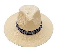 Solar Escape Hats Men’s Or Women's Hat Summer Sun Hat Beach Hat Male Casual Sun Jazz Band Hat Fedora Caps Hat Bucket Hat Father Hat Suns Adjustable Hat (White, One Size)