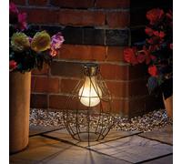 Solar Eureka Retro Lantern by Smart Solar - vintage, industrial, bulb cage, anti