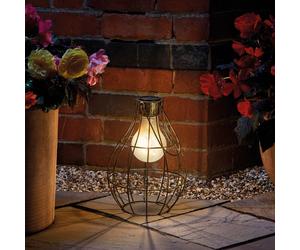 Solar Eureka Retro Lantern by Smart Solar - vintage, industrial, bulb cage, anti