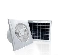 Solar Exhaust Fan, 8 Inch Solar Powered Ventilation Unit with Lithium Battery, High Airflow Low Noise Design, for IDEAL for Greenhouse Barn Pet House Chicken