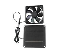 Solar Exhaust Fan - Efficient Airflow Extractor, Black Greenhouse Ventilator, Portable Wind Blower, Waterproof Solar Panel Fan | Roof House Shed Attic Dog Kennel Barn Pet Garage Gazebo Greenhouse