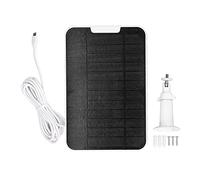 Solar Expan Panel for rity C, Weatherproof Portable Solar Supply, 4W 6V Bracket Solar Panel, Monolar Cell Plate with USB (White)