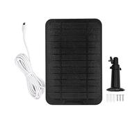 Solar Expan Panel for rity C, Weatherproof Portable Solar Supply, 4W 6V Bracket Solar Panel, Monolar Cell Plate with USB (Black)