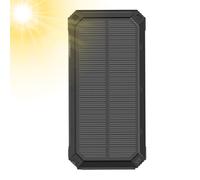 Solar External Battery - 10000 mAh Waterproof - Compatible with Wireless Charging, for Road Trip, Fishing, Hiking, Camping, Hiking, Travelling, Music Festival, Smartphone and Camera