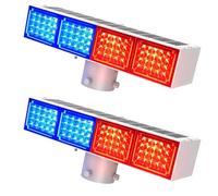Solar Extreme LED Flashing Light Bicolor Rose for Security in Parking Many and Intersections Solar Road Barrier Light