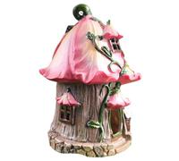 Solar Fairy House - 15cm Lighted Resin Cottage, Garden Statue Ornament, Waterproof LED Decoration, Outdoor Porch Decor | Solar Fairy House for Indoor Outdoor Garden Yard Patio Lawn Decorative Lighting