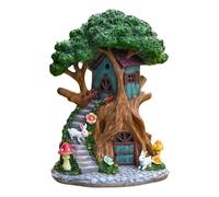 Solar Fairy House Outdoor | Light Up Yard Sculpture,Decorative Lawn Statue | for Gardeners Homeowners Nature Lovers Patio Pathway Porch Balcony Backyard Lawn Park Walkway