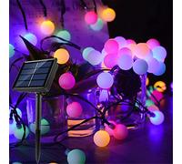 Solar Fairy Lights Multicolor 100 LED Ball 55 Ft String Lights Waterproof with 8 Modes Cosy Glow Ambiance Globe Lighting for Garden, Christmas, Bedroom, Patio, Wedding, Party, Festival Decoration