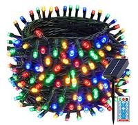 Solar Fairy Lights Outdoor 20m 200LEDs - Multicolor LED Lights with 8 Modes + Timer + Remote Control, Weatherproof for Garden, Balcony, Wedding