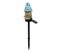 Solar Fairy-Tale Mushroom Cottage Landscape Pathway Light Weatherproof Courtyard Decoration Light Decorative Lamp for Yard Patio Lawn Flower Bed