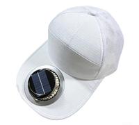 Solar Fan Baseball Hat with USB Charging | Breathable Mesh Sun Block Cap for Outdoor | Adjustable UV Protection Cooling Headwear for Men Women | Black(white)