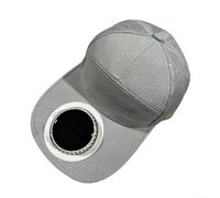 Solar Fan Baseball Hat with USB Charging,Breathable Mesh Sun Block Cap with Adjustable Airflow for Outdoor Activities,-(gray)