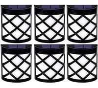 Solar Fence 6 LED Lights Waterproof Solar Decorative Wireless Lights - Waterproof Outdoor Lamps for Patio, Stairway, Gate, Wall, Yard, Fence, Garden, Yard (Pack of 6)