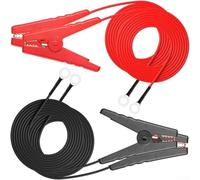 Solar Fence Charger Electric Wire with For Alligator Clips, Suitable for Multiple Electric Fence Systems, Enhances Animal Control and Farm Security in Outdoor Environments (4PCS)