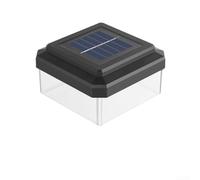 Solar Fence Light LED for Outdoor Fence Posts with IP65 Weather Resistant Housing, Warm White Solar Powered Lighting for Garden, Patio, Pathways, Fits 60x40 to 100x100 mm Posts (80 * 80mm)