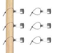 Solar Fence Lights - 270g 6 Pieces Solar Fence Lights, Fences LightsOutdoor, Security Light's Outdoor | White Waterproof Outdoor, GardenLights for Fences, Wall & Patio