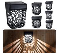 Solar Fence Lights 6 Pack - Cold White