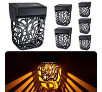 Solar Fence Lights 6 Pack - Warm White