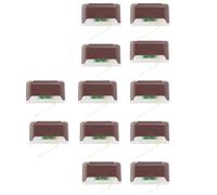 Solar Fence Lights Outdoor, 12 Pcs Solar Solar Step Lights Solar Deck Lights Waterproof for Outdoor Pathway, Yard, Patio, Stairs, Step (Brown, White Light)