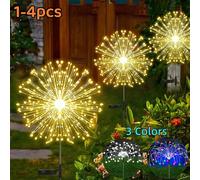 Solar Firework Lights Outdoor IP65 Waterproof Solar 8 Lighting Modes Fairy String Light Christmas Lighting Garden Decoration